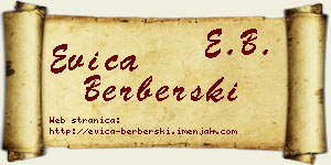 Evica Berberski vizit kartica